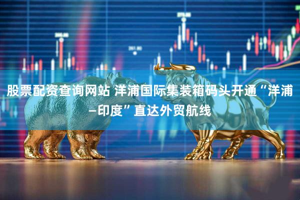 股票配资查询网站 洋浦国际集装箱码头开通“洋浦—印度”直达外贸航线