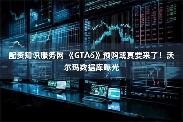 配资知识服务网 《GTA6》预购或真要来了！沃尔玛数据库曝光